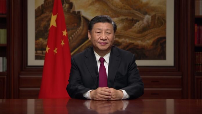 Xi Jinping speaking at National People's Congress about China's technological innovation strategy